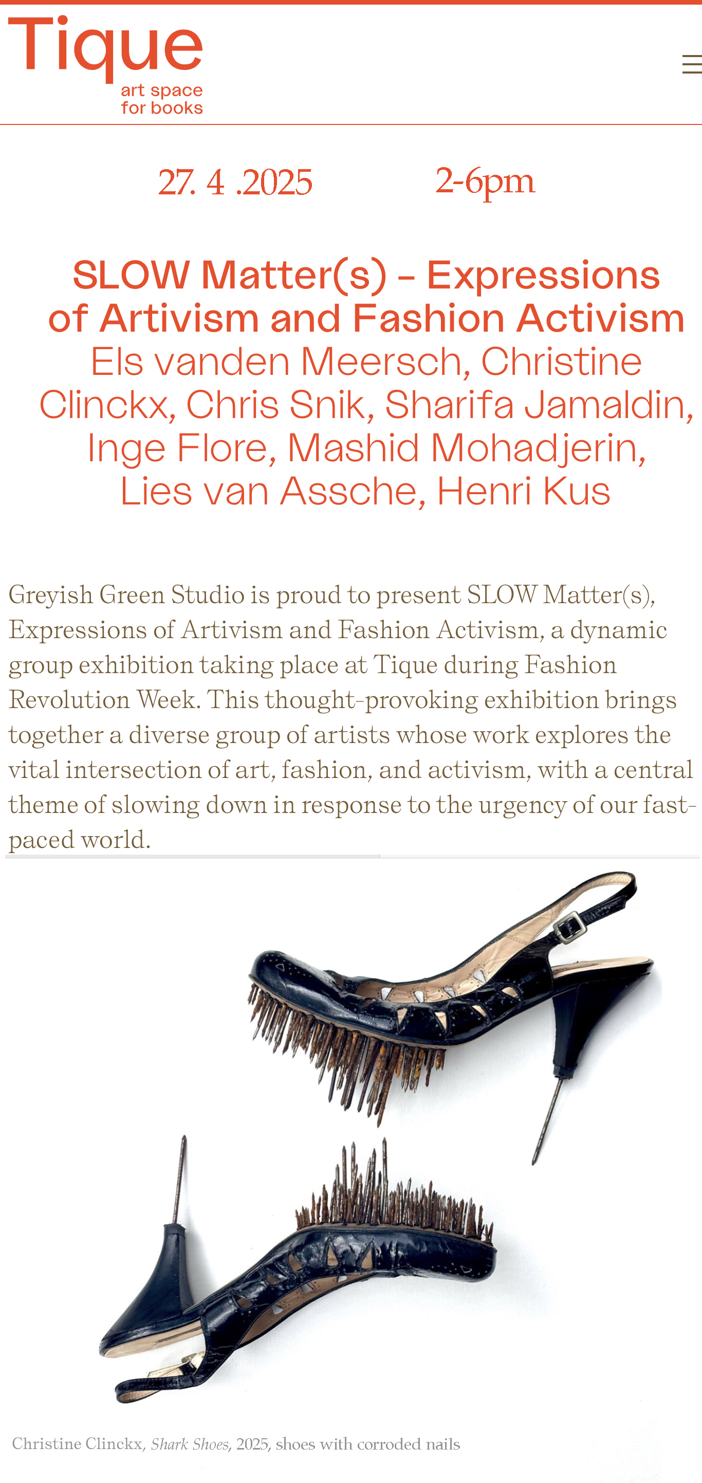 Tique Space Antwerp clinckx performance
